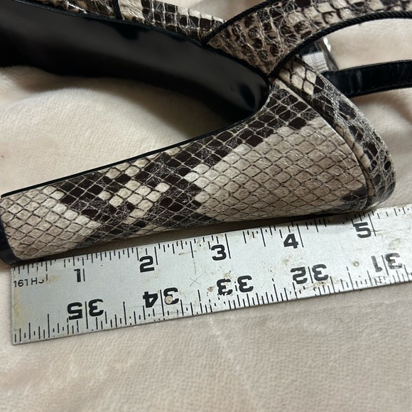 BCBGeneration Snakeskin Print Slingback 5” Platform Heels - Picture 9 of 10